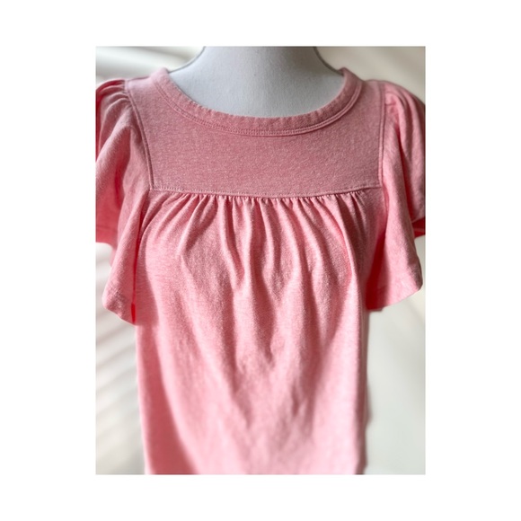 LOFT Pink Ruffle Sleeve Top - Picture 3 of 6